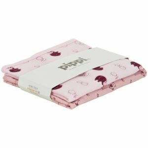 Pippi Babydecke 2er Pack silver rosa