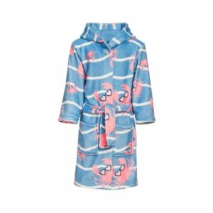 Playshoes Fleece-Bademantel Krebs blau-pink