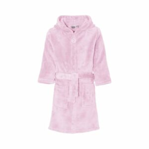 Playshoes Fleece-Bademantel uni rosa