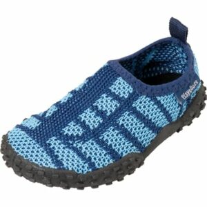 Playshoes Strick-Aqua-Schuh marine/hellblau