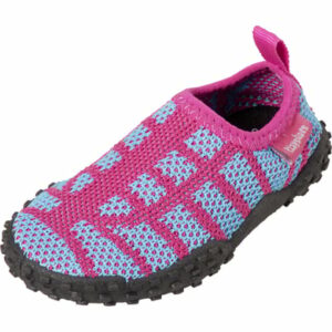 Playshoes Strick-Aqua-Schuh pink/türkis