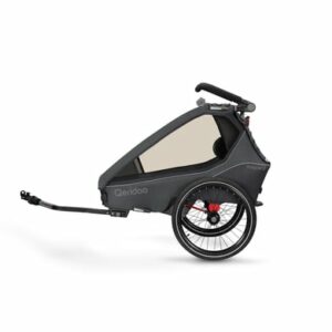 Qeridoo® Kinderfahrradanhänger Kidgoo2 Steel Grey Kollektion 2023