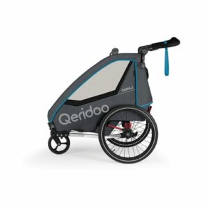 Qeridoo® Kinderfahrradanhänger Qupa 2 Blue Kollektion 2023