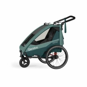 Qeridoo® Kinderfahrradanhänger Sportrex 1 Limited Edition Mineral Blue 2023 Kollektion