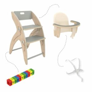 QuarttoLino® Hochstuhl Set Mini Grau