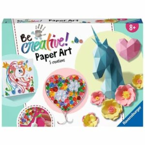 Ravensburger BeCreative Paper Art Flowers & Unicorn bunt