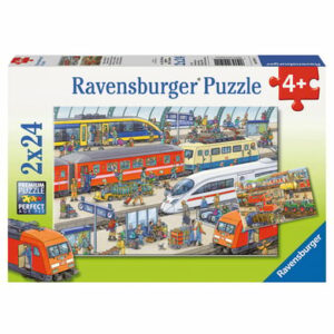 Ravensburger Puzzle - Trubel am Bahnhof 2x24 Teile