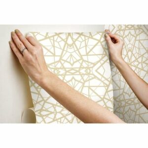 Room Mates PEEL & STICK Wallpaper - Moderne geometrische Formen Gold Mehrfarbig