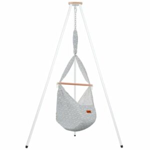 SCHMUSEWOLKE Baby Federwiege Clouds BabyBlue mit Tipi Weiß