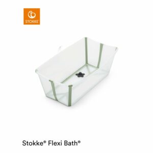 STOKKE® Badewanne Flexi Bath™ Set mit hitzeempfindlichem Stöpsel transparent grün ab der Geburt