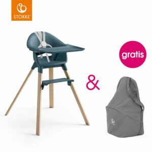 STOKKE® CLIKK™ Hochstuhl Fjord Blue + gratis Chair Travel Bag