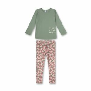 Sanetta Pyjama Grün/ Rosa/Beige