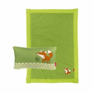 Sigikid Baby Kuscheldecke Kissen Set 2er Set grün