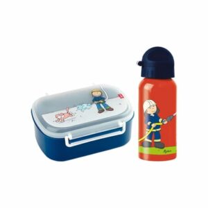 Sigikid Brotdose + Trinkflasche 2er Set blau-rot