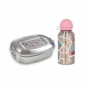 Sigikid Edelstahl-Lunchset 2er Set rosa