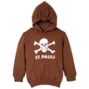 St. Pauli Kinder Kapuzenpullover Totenkopf braun