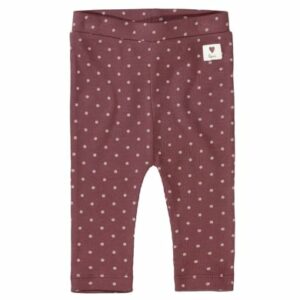 Staccato Leggings plum gemustert