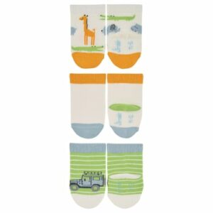 Sterntaler Baby-Söckchen 3er-Pack Dschungel ecru