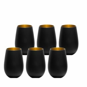 Stölze Lausitz Becher Elements 465 ml 6er Set schwarz-gold