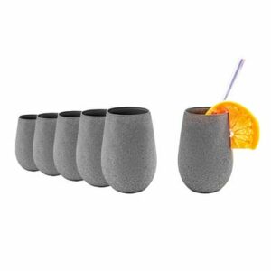 Stölze Lausitz Becher Stones 465 ml 6er Set mittelgrau