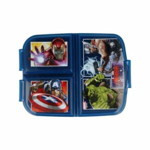 Stor 3-Fächer-Brotdose Avengers blau