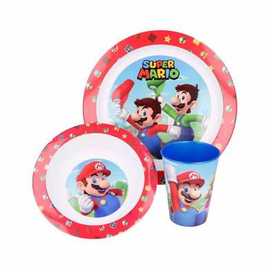 Stor Kindergeschirr Super Mario 3er Set rot