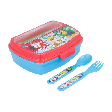 Stor Lunchbox mit Gabel und Löffel Paw Patrol Comic 17