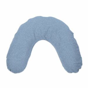 THERALINE Nackenkissen mittel 100 x 21 cm inkl. Bezug Melange blau-grau Bambus Kollektion