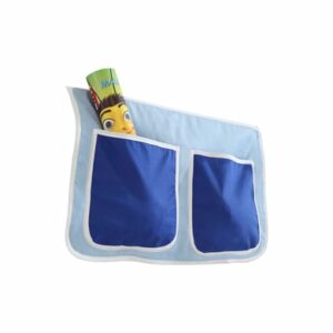 TICAA Kinder Bett-Tasche für Hochbett und Etagenbett Hellblau-Dunkelblau
