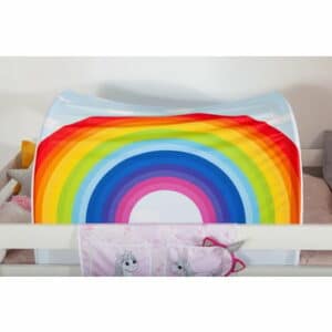 TICAA Tunnel Einhorn Rainbow für Hoch- und Etagenbetten Rosa