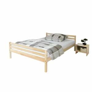 TiCAA Doppelbett Nadine 140 x 200 Kiefer natur