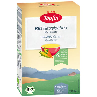 Töpfer Bio Getreidebrei Mais und Karotte 175 g nach dem 4. Monat