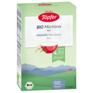 Töpfer Bio Milchbrei Reis 200 g nach dem 4. Monat