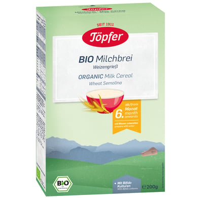 Töpfer Bio Milchbrei Weizengrieß 200 g nach dem 6. Monat