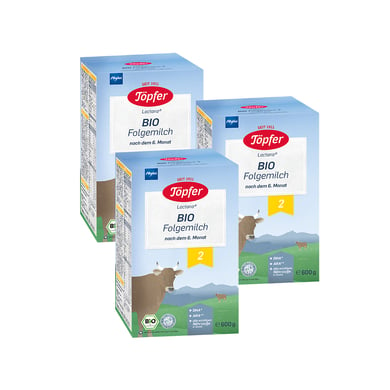 Töpfer Folgemilch Bio 2 3x 600 g ab dem 6. Monat