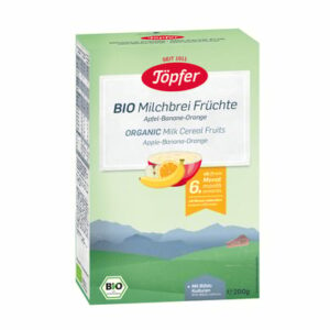 Töpfer Milchbrei Früchte Apfel-Banane-Orange Bio 200 g ab dem 6. Monat