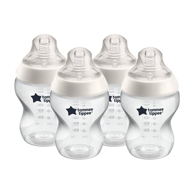 Tommee Tippee Flaschen-Set Closer to Nature 4 x Anti-Kolik-Flasche 260ml transparent 0m+