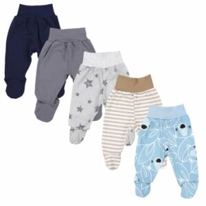 TupTam Baby Hose mit Fuß 5er Pack beige/grau