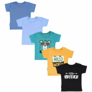TupTam Baby Kurzarm T-Shirt 5er Set schwarz/gelb