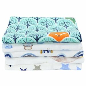 TupTam Baby Moltontücher Flanellwindeln 70x80 5er Set blau/weiß
