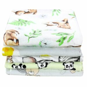 TupTam Baby Moltontücher Flanellwindeln 70x80 5er Set gelb/grau