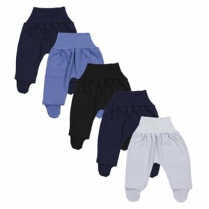 TupTam Baby Strampelhose mit Fuß 5er Pack blau