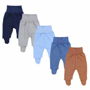 TupTam Baby Strampelhose mit Fuß 5er Pack braun/blau