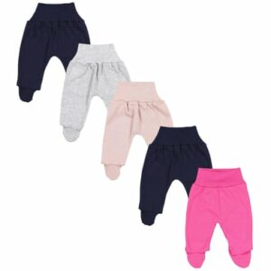 TupTam Baby Strampelhose mit Fuß 5er Pack rosa