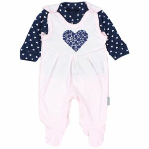 TupTam Baby Unisex Strampler-Set mit Aufdruck Spruch 2-tlg rosa/blau