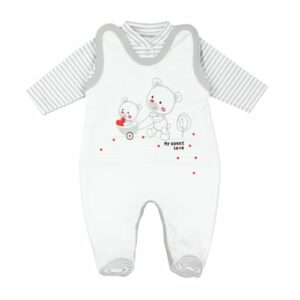 TupTam Baby Unisex Strampler-Set mit Aufdruck Spruch 2-tlg weiß Modell 2