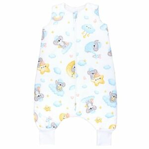 TupTam Baby Winter Schlafsack mit Beinen blau/gelb