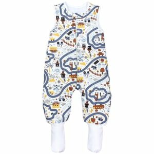 TupTam Baby Winter Schlafsack mit Beinen und Füßen braun/blau