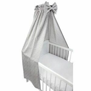 TupTam Babybett Himmel mit Schleifchen grau/weiß