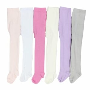 TupTam Mädchen Strickstrumpfhosen Bunt Gemustert 6er Pack rosa/gelb